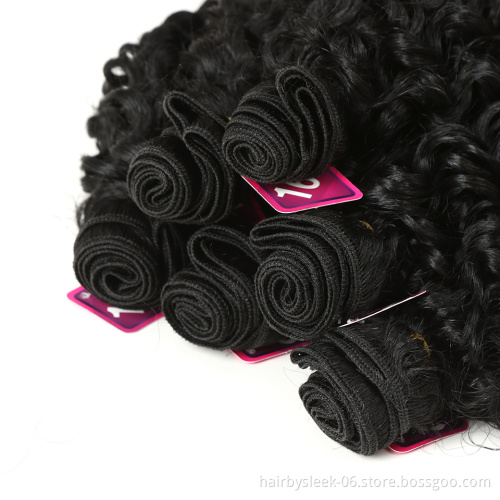 16-20 inches 3 bundles braiding kinky curly with closure for women synthetic hair  weaving extension afro kinky curl hair
